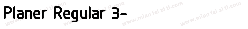 Planer Regular 3字体转换